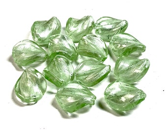 10 PCs Lampwork Beads, Focal Beads, Murano Glass Beads, Venetian Glass Beads, Silver Foil Beads, Handmade Glass Beads, Vintage Beads