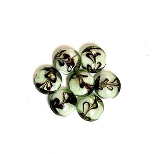 Lampwork Beads, Lampwork Glass Beads, Murano Glass Beads, Venetian Glass Beads, Silver Foil Beads, Handmade Glass Beads, Jewelry Supplies