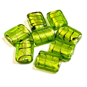 Lampwork Beads, Lampwork Glass Beads, Murano Glass Beads, Venetian Glass Beads, Silver Foil Beads, Handmade Glass Beads, Jewelry Supplies