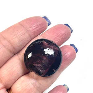 2pcs 28mm Large Lampwork Glass Beads, Focal Beads, Murano Glass Beads, Venetian Glass Beads, Silver Foil Beads, Handmade Beads, Vintage
