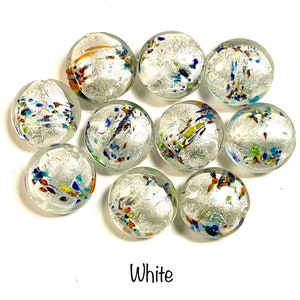 5 PCs Lampwork Beads, 16mm Beads, Murano Glass Beads, Venetian Glass Beads, Silver Foil Beads, Handmade Glass Beads, Vintage Beads image 6