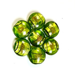 Lampwork Beads, Lampwork Glass Beads, Murano Glass Beads, Venetian Glass Beads, Silver Foil Beads, Handmade Glass Beads, Jewelry Supplies