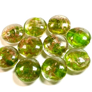 5 PCs Lampwork Beads, Lampwork Glass Beads, Focal Beads, Murano Glass Beads, Venetian Glass Beads, Silver Foil Beads, Handmade Glass Beads