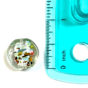 5 PCs Lampwork Beads, 16mm Beads, Murano Glass Beads, Venetian Glass Beads, Silver Foil Beads, Handmade Glass Beads, Vintage Beads image 4