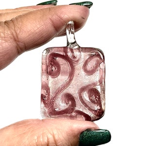 1 PC Lampwork Pendant, Focal Beads, Lampwork Glass Beads, Murano Glass Beads, Venetian Glass Beads, Silver Foil Beads, Handmade Glass Beads