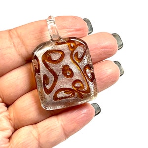 1 PC Lampwork Pendant, Focal Beads, Lampwork Glass Beads, Murano Glass Beads, Venetian Glass Beads, Silver Foil Beads, Handmade Glass Beads