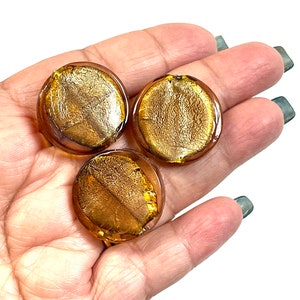 5 PCs Lampwork Beads, Lampwork Glass Beads, Murano Glass Beads, Venetian Glass Beads, Silver Foil Beads, Handmade Glass Beads, Vintage Beads