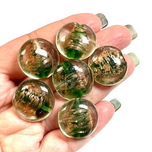 5 PCs Lampwork Beads, Lampwork Glass Beads, Focal Beads, Murano Glass Beads, Venetian Glass Beads, Silver Foil Beads, Handmade Glass Beads