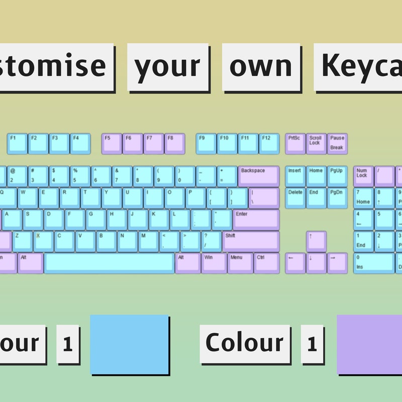 Membrane keyboard keycaps etsy