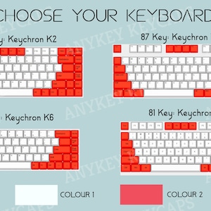 Build Your Own Keycaps 68/81/84/87 Key Keyboards - 2 Colour Keycaps