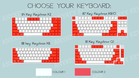 Build Your Own Keycaps DIY Keycaps Set ANSI Layout US Legends 2 Colours 