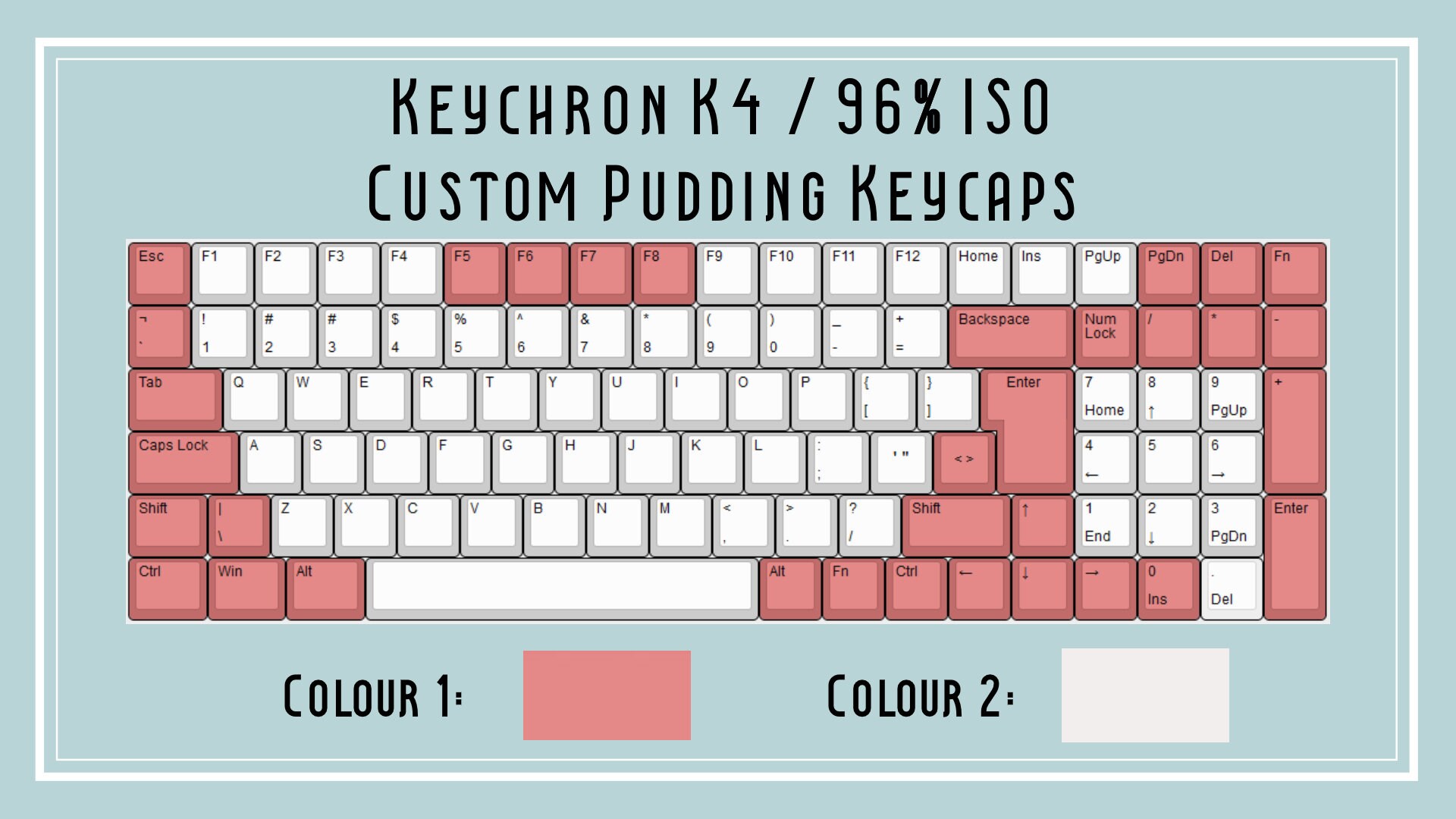 96 Keychron K4 Pudding Custom Keyboard Computer Keycaps Etsy UK