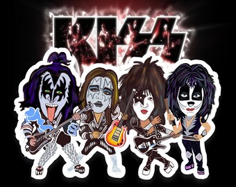 Die Cut Vinyl Kiss "The Band" Sticker
