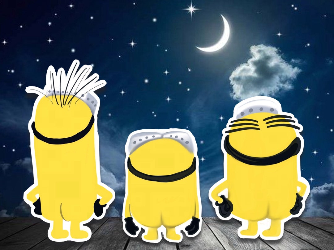 Minion Moons Sticker 3pack Etsy