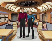Star Trek Enterprise Custom Portrait - Satisfaction Guaranteed - Birthday Party Gift