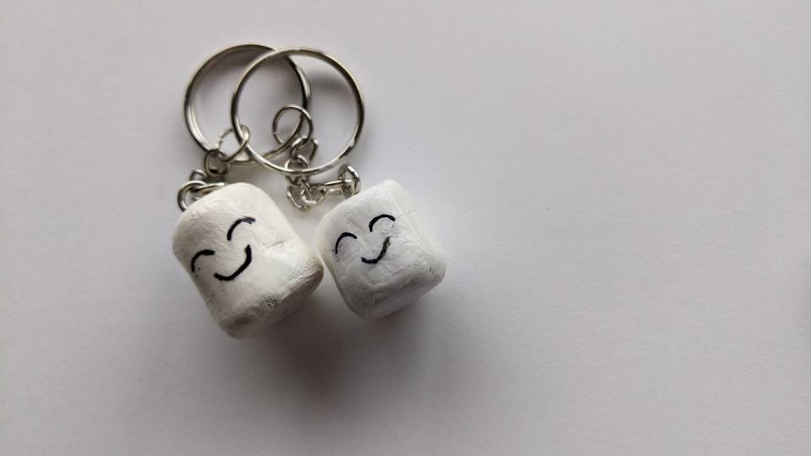 Cute marshmallow keychains Etsy