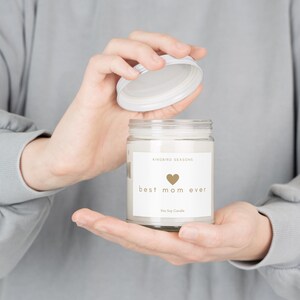 Świeca Best Mom Ever | 9oz Soy Wax Candle | Idealny prezent dla mamy | Prezent na Dzień Matki | Prezent urodzinowy dla mamy | Prezent świąteczny dla mamy zdjęcie 5