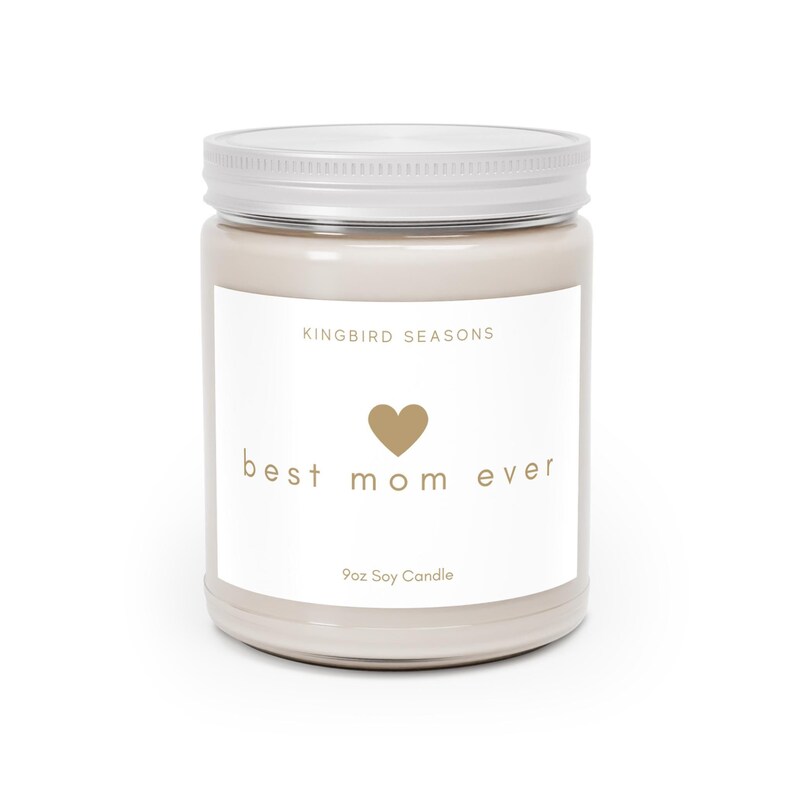 Świeca Best Mom Ever | 9oz Soy Wax Candle | Idealny prezent dla mamy | Prezent na Dzień Matki | Prezent urodzinowy dla mamy | Prezent świąteczny dla mamy zdjęcie 1