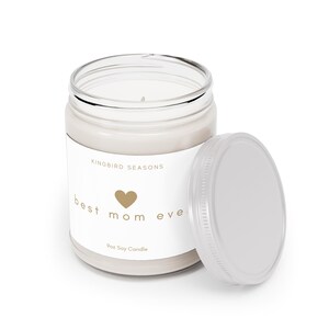 Świeca Best Mom Ever | 9oz Soy Wax Candle | Idealny prezent dla mamy | Prezent na Dzień Matki | Prezent urodzinowy dla mamy | Prezent świąteczny dla mamy zdjęcie 2