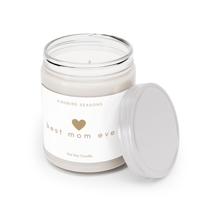 Świeca Best Mom Ever | 9oz Soy Wax Candle | Idealny prezent dla mamy | Prezent na Dzień Matki | Prezent urodzinowy dla mamy | Prezent świąteczny dla mamy zdjęcie 2
