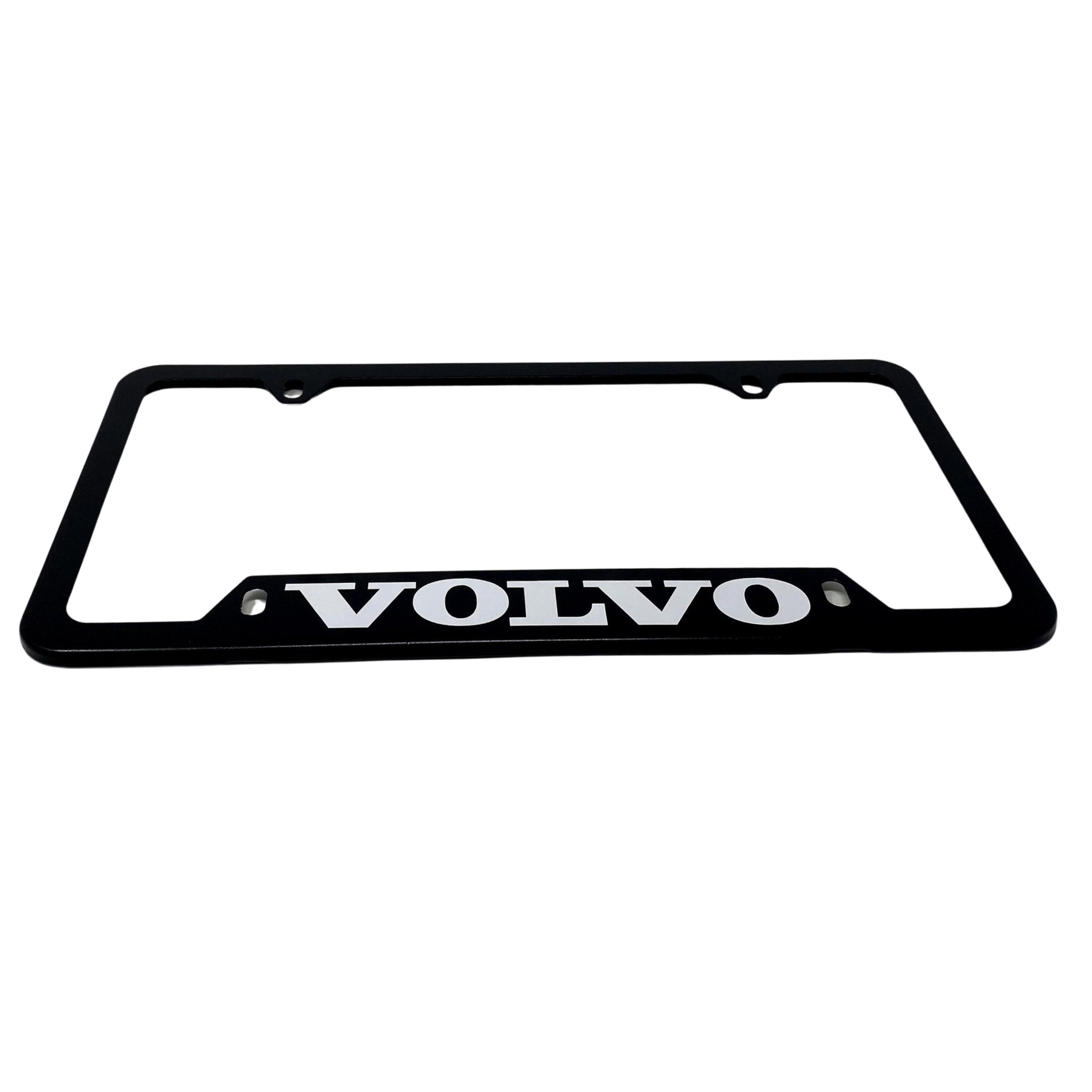 Black Volvo License Plate Frame Powder Coated Aluminium Etsy