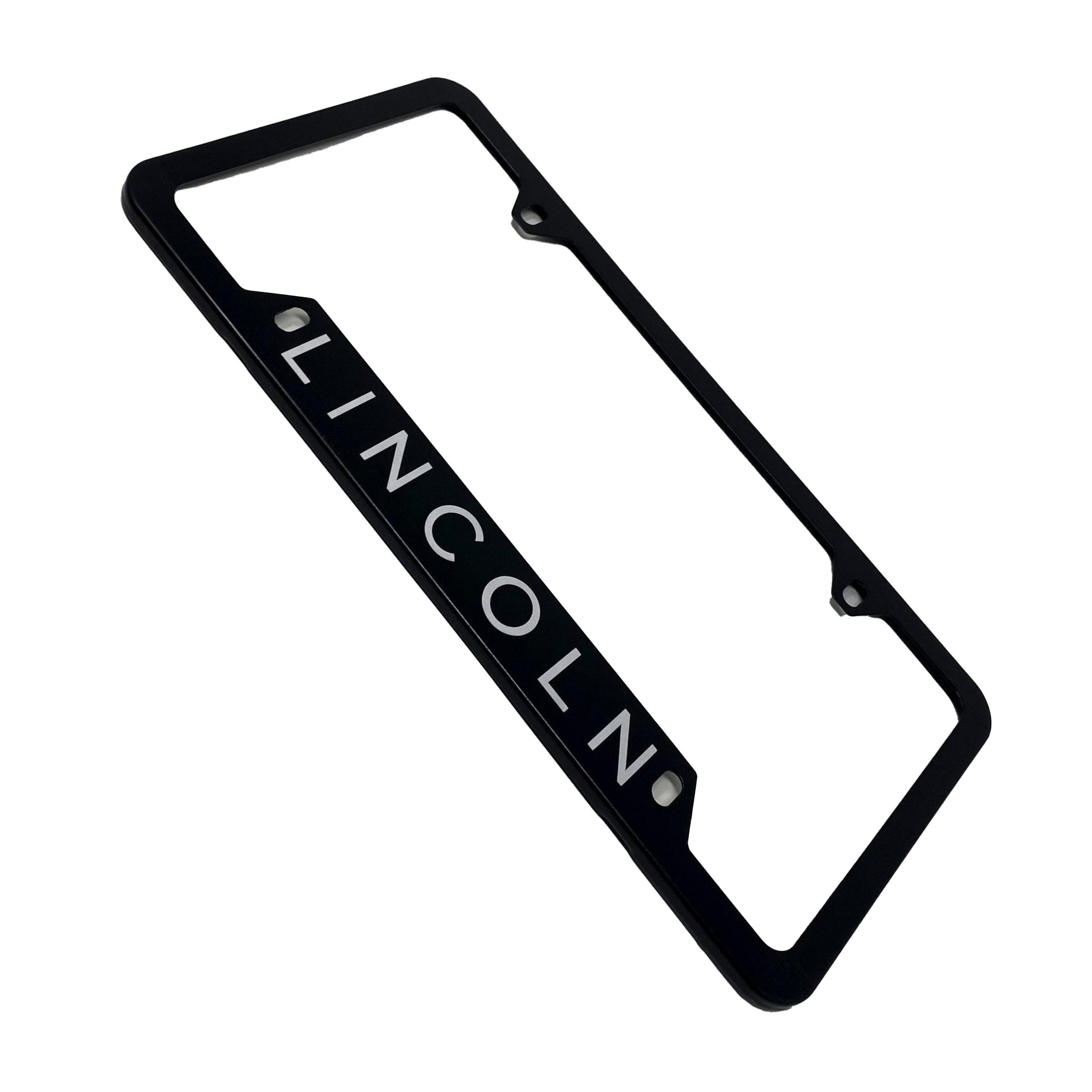Black For LINCOLN License Plate Frame Powder Coated Etsy