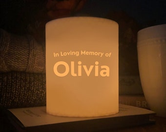 Personalized Sympathy Gift Candle Holder Memorial