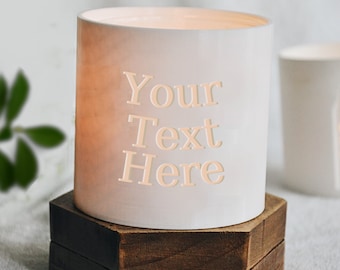 Personalized Candle Holder Gift Custom Text