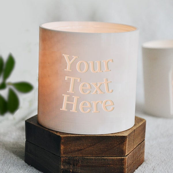 Personalized Candle Holder Gift Custom Text