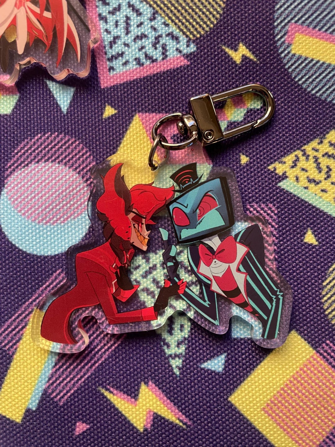 Alastor and Vox: Hazbin Hotel Charm - Etsy