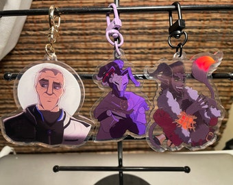 Overwatch charms, junkrat, sigma, ramattra