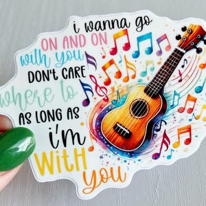 Hanson Fan Aufkleber, Hanson Lyric Aufkleber, Hanson Aufkleber, Hanson Vinyl Aufkleber, wasserdichter Aufkleber, immer weiter