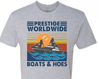 BOATS AND HOES MENS T SHIRT WILL SLOGAN STEP BROTHERS HUMOUR TOP