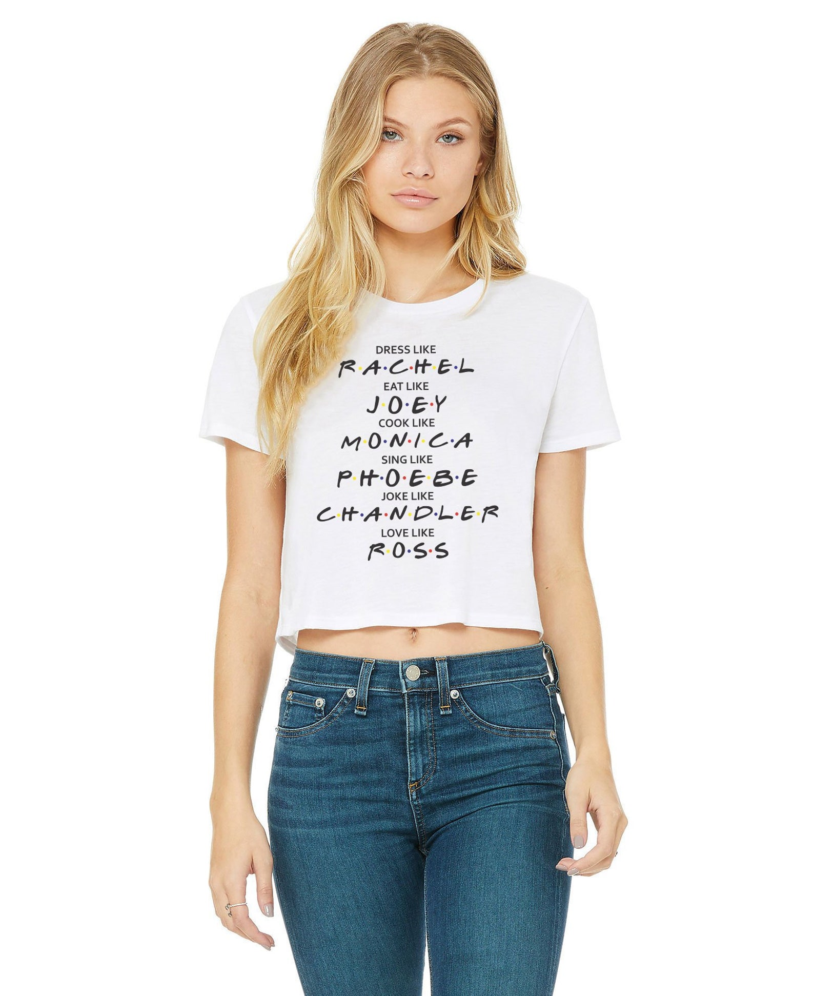 Dress Like Rachel Love Like Ross Friends Crop T-shirt For | Etsy