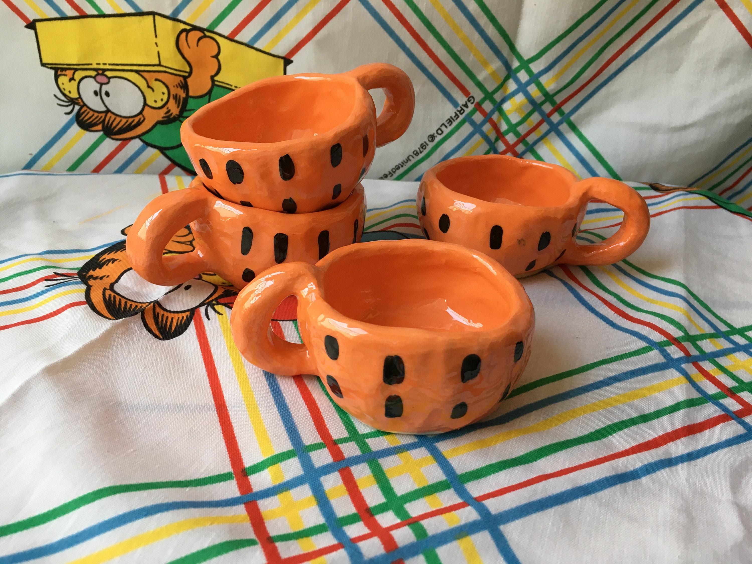 Ensemble de Quatre Tasses Inspirées Du Garfield