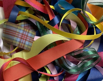 Assorted Ribbons Bundle - Random/Lucky Dip 15 x 1m Lengths (Assorted Widths)