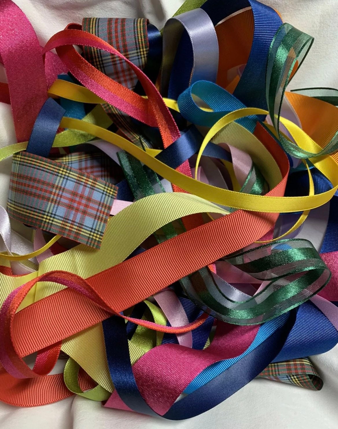 Assorted Ribbons Bundle Random/lucky Dip 15 X 1m Lengths assorted