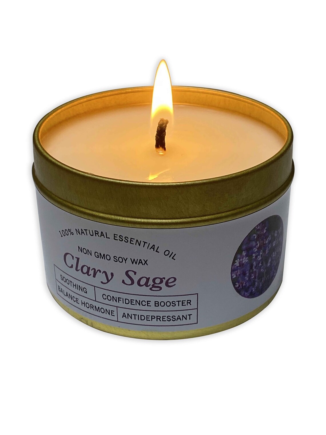 Clary Sage Scented Candle Sage Soy Candle Handmade Etsy