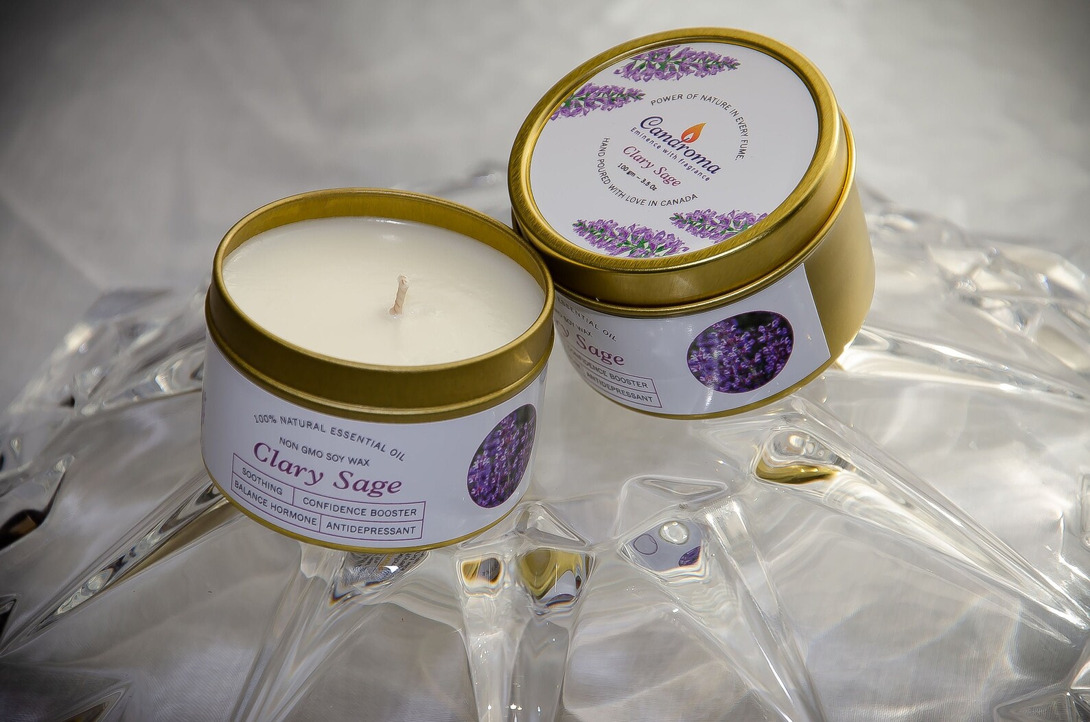 Clary Sage Scented Candle Sage Soy Candle Handmade Etsy