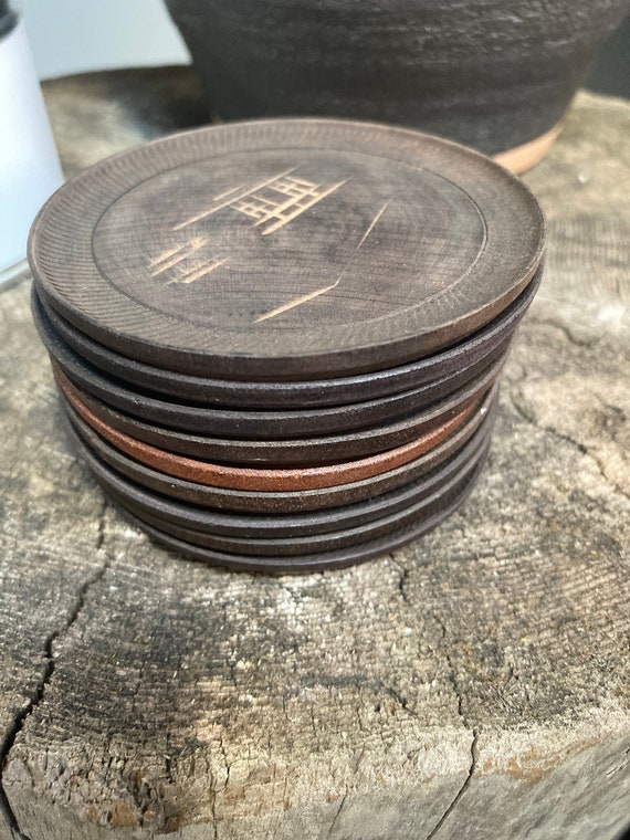 9 Vintage Japanese Coasters Etsy