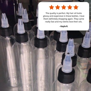 4 oz plastic Refillable clear bottle with twist cap for hair products, lotions, or travel-sized liquids