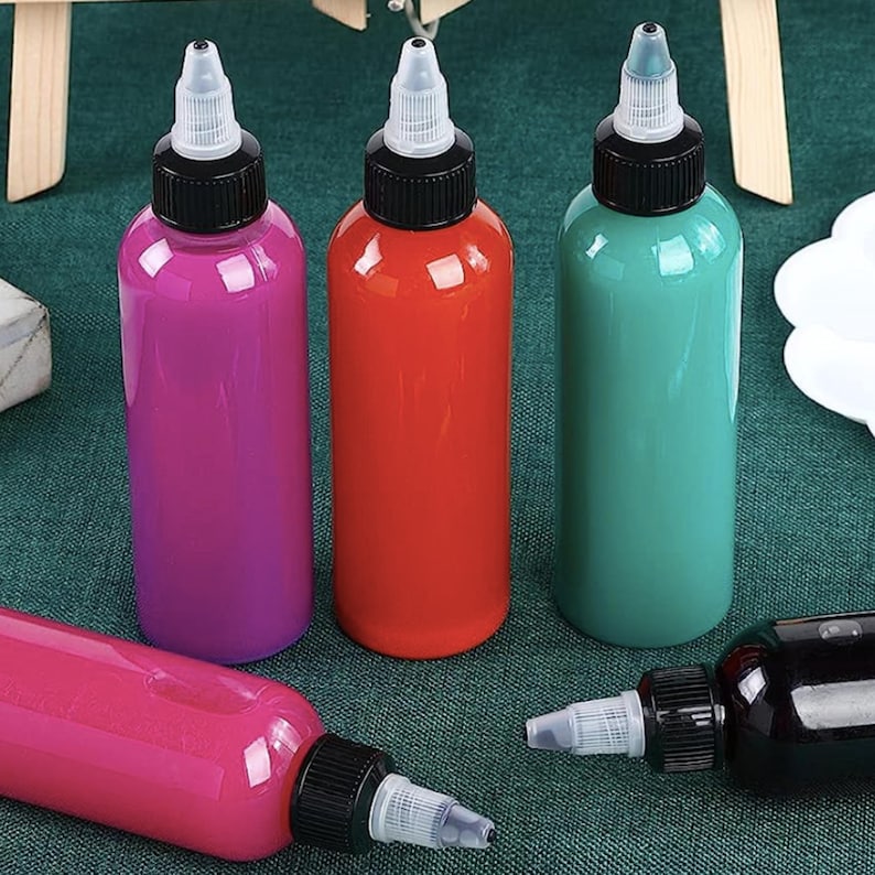 4 oz plastic Refillable clear bottle with twist cap for hair products, lotions, or travel-sized liquids