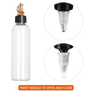 4 oz plastic Refillable clear bottle with twist cap for hair products, lotions, or travel-sized liquids