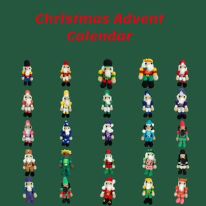 PATTERN: Nutcracker Advent Calendar Crochet Amigurumi Pattern, Crochet Advent Calendar Pattern, Amigurumi Advent Calendar, Nutcracker