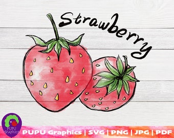 Image by Shutterstock Strawberry Cool Watercolor Women/'s Tee