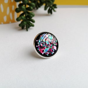 Disco Super Studs Resin Earrings 20mm Diameter Handmade in the UK Presents For Women Unique Gift image 3