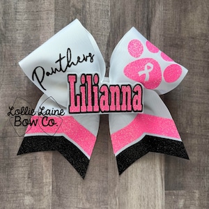 Personalized Pink Out Cheer Bow | Cheer Hair Bow Team cheer bow personalized cheer bow