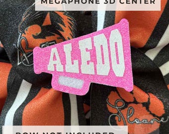Megaphone 3D Center | Squad cheer bow center | 3D cheer bow center