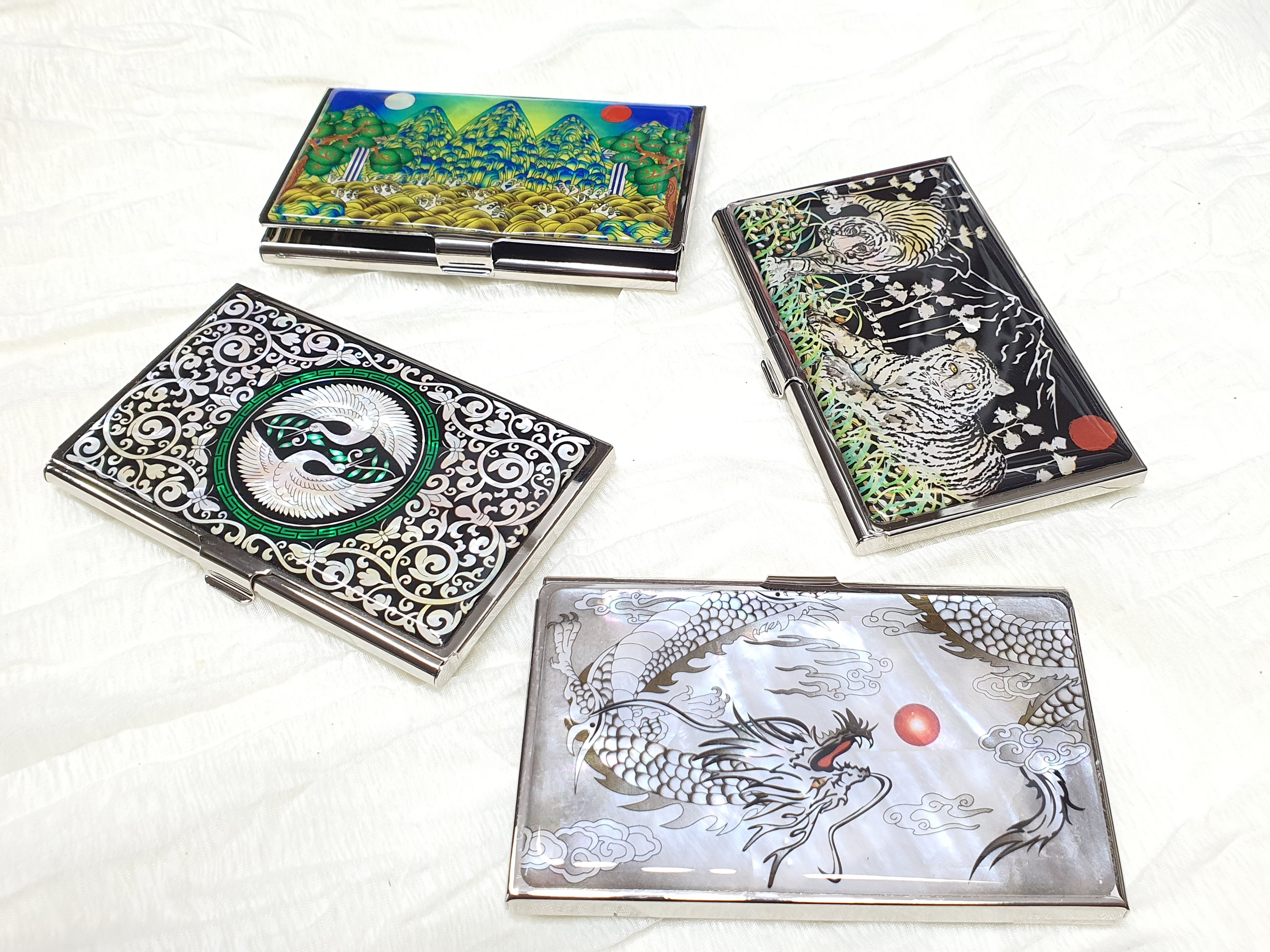 Business Card Case Made With Korean Lacquerware Inlaid With