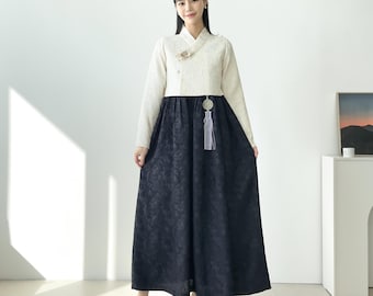 Korean Women&#39;s  modern Hanbok daily hanbok for fall and winter- rosha